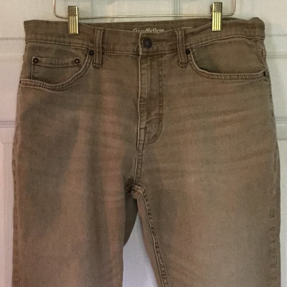 Summer Goodfellow&Co Straight Leg Streetwear Jeans TotalFlex  in Dusty Tan 34x30
